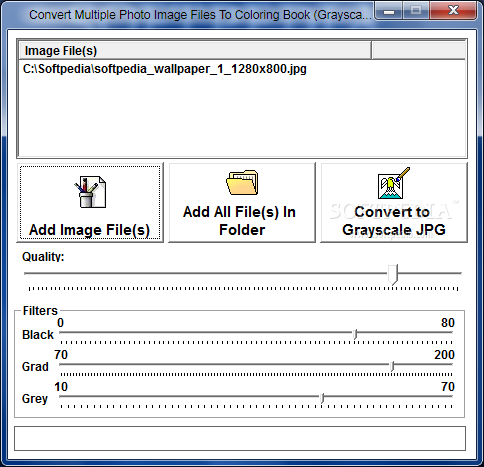 Convert Multiple Photo Image Files To Coloring Book (Grayscale) Image Files Software
