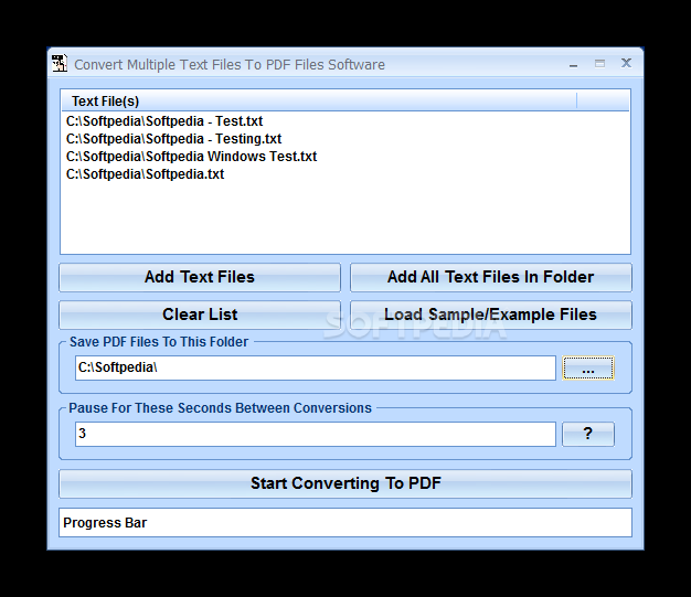 Convert Multiple Text Files To PDF Files Software