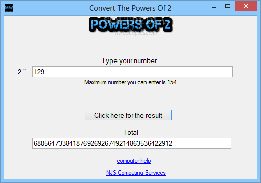 Convert The Powers of 2