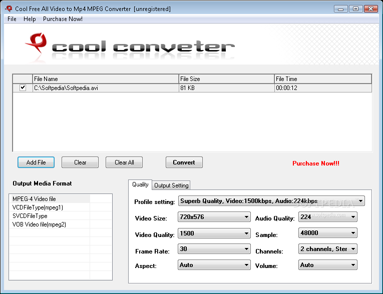 Cool Free All Video to Mp4 MPEG Converter