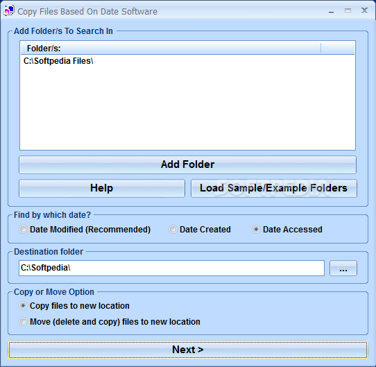 Copy Files Based On Date Software