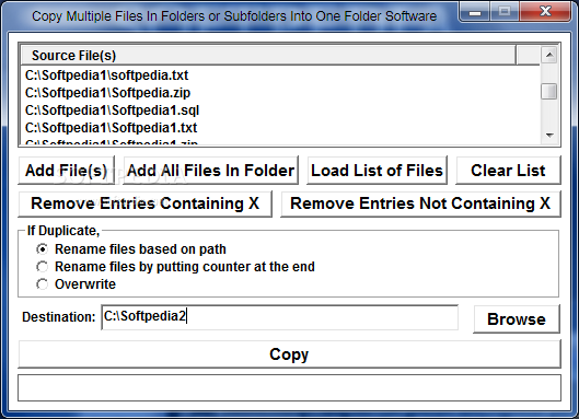 Copy Multiple Files In Folders or Subfolders Into One Folder Software