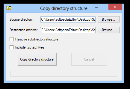 Copy directory structure
