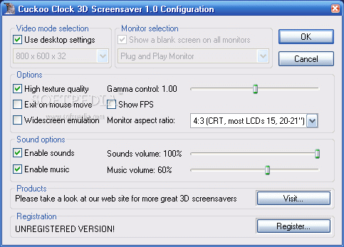 Cuckoo clock 3D screensaver
