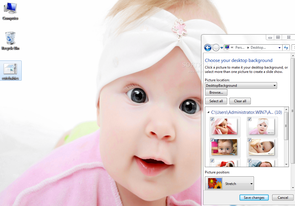 Cute Babies Windows 7 Theme