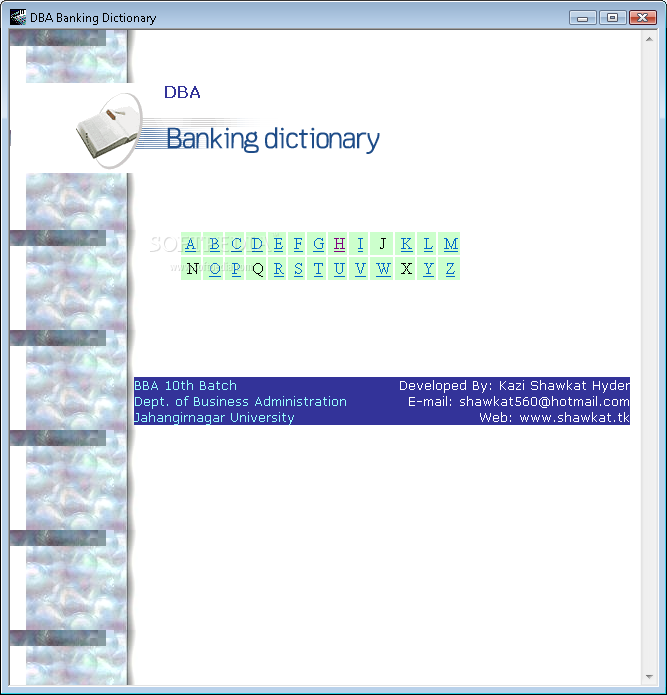 DBA Banking Dictionary