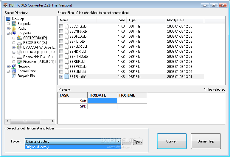 DBF To XLS Converter