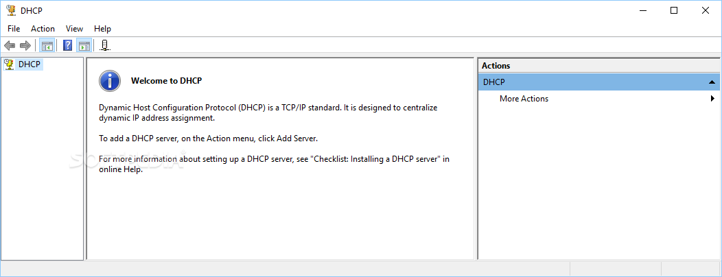 DHCP Console for Windows 10
