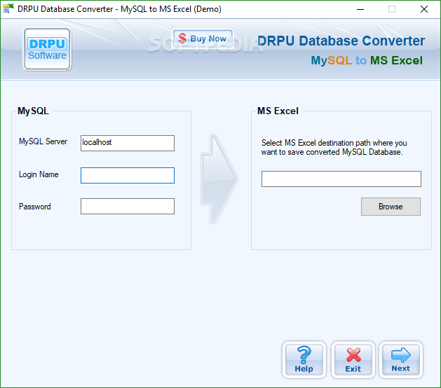DRPU Database Converter - MySQL to MS Excel
