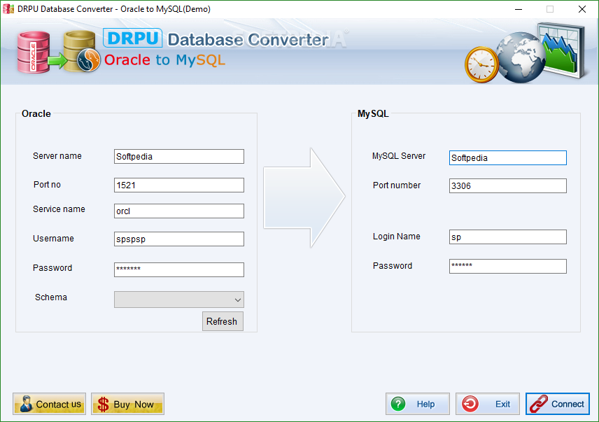 DRPU Database Converter - ORACLE to MySQL