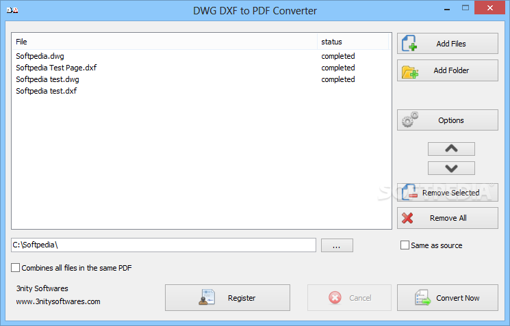 DWG DXF to PDF Converter