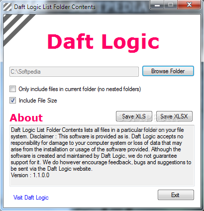 Daft Logic List Folder Contents