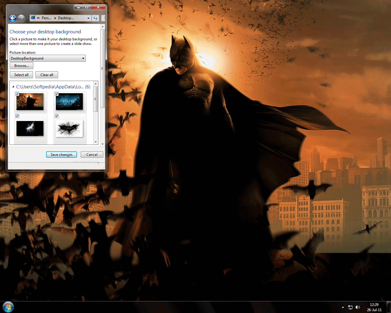 Dark Knight Rises Windows 7 Theme