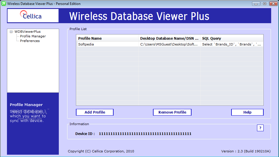 Wireless Database Viewer Plus