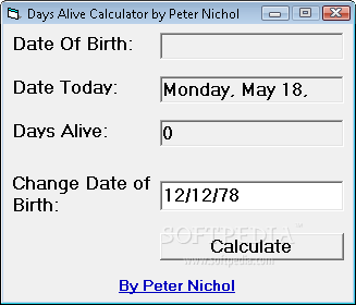 Days Alive Calculator