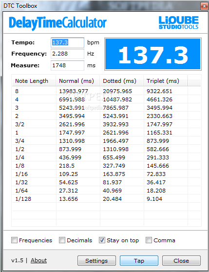 DelayTimeCalculator