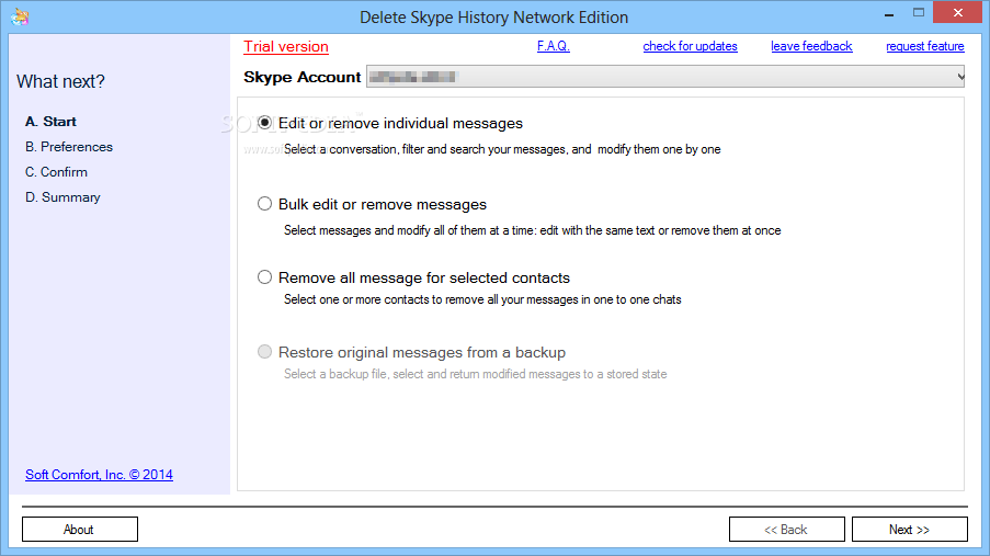 Delete Skype History Network Edition