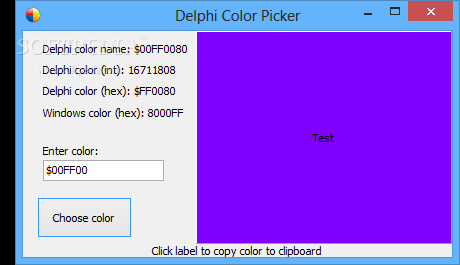 Delphi Color Picker