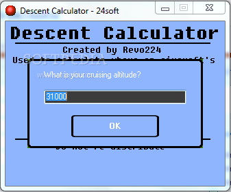 Descent Calculator