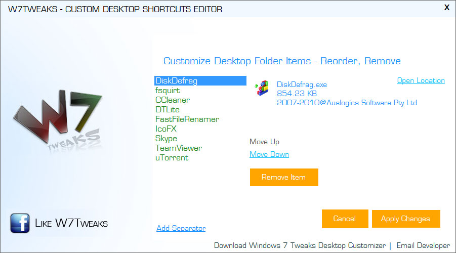 Desktop Cascade Context Menu Editor