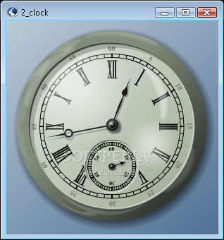 Desktop Clock Widget with Roman Numerals