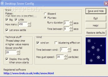 Desktop Snow for Windows