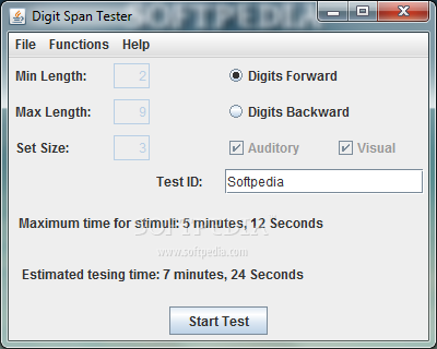 Digit Span Tester