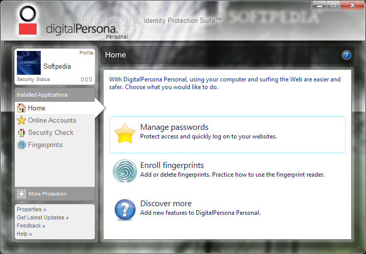 DigitalPersona Fingerprint Reader Software