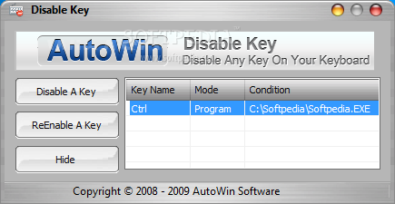 Disable Key