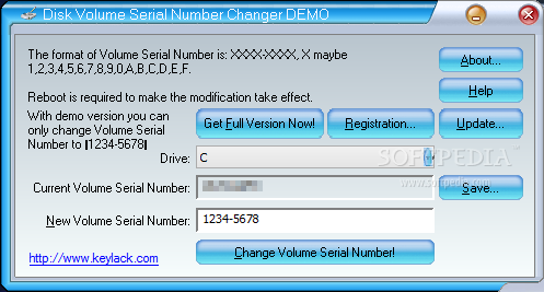 Disk Volume Serial Number Changer