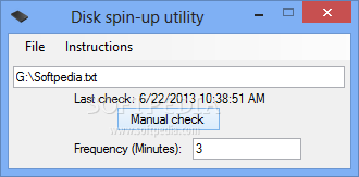 Disk spin-up utility
