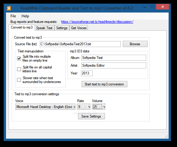 Read4Me Clipboard Reader and Text to mp3 Converter