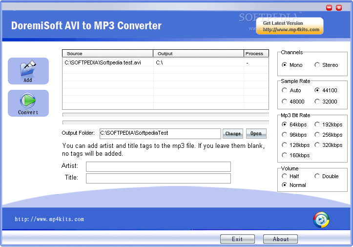 Doremi AVI to MP3 Converter