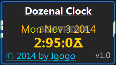 Dozenal Clock