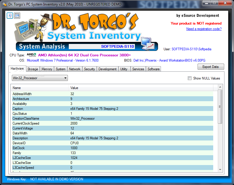 Dr. Torgo's PC System Inventory