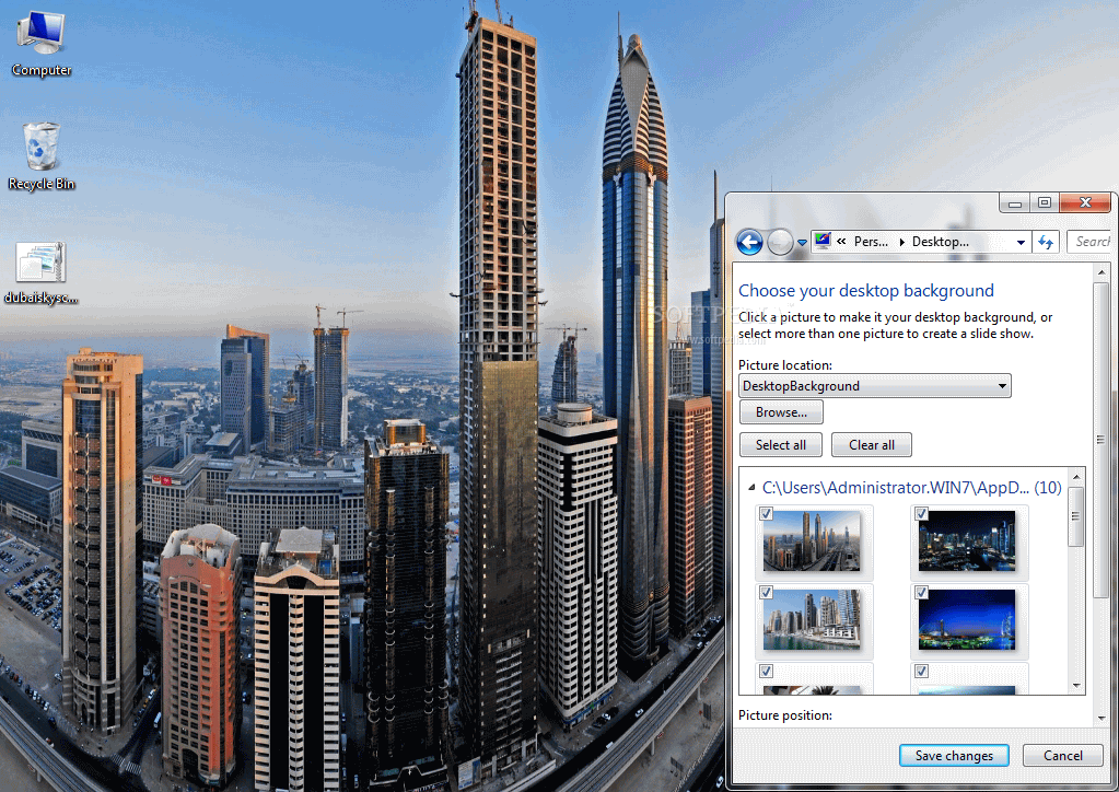 Dubai Skyscrapers Windows 7 Theme