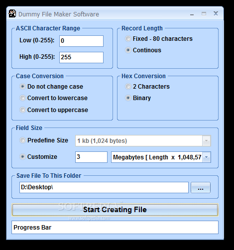 Dummy File Maker Software