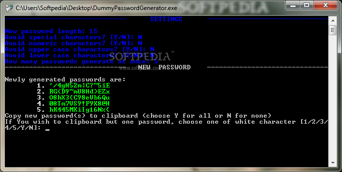 Dummy Password Generator