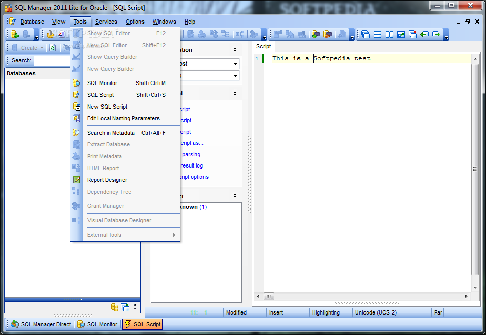 SQL Manager 2011 Lite for Oracle