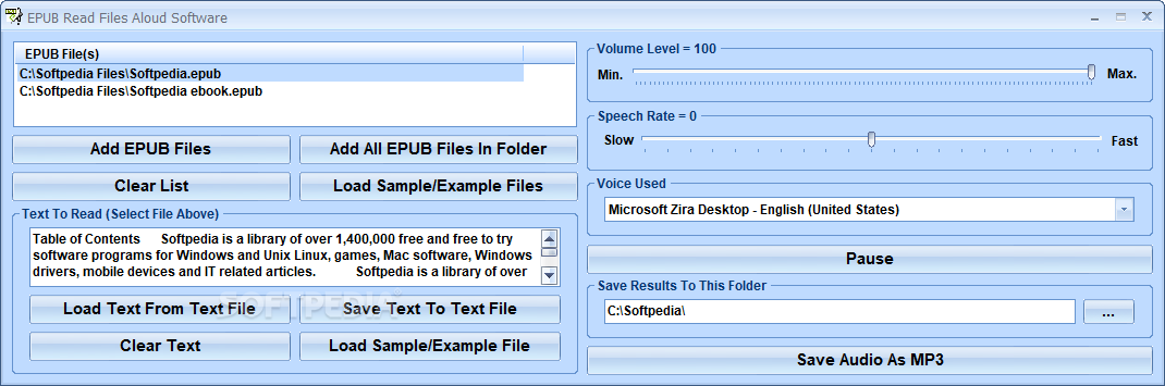EPUB Read Files Aloud Software