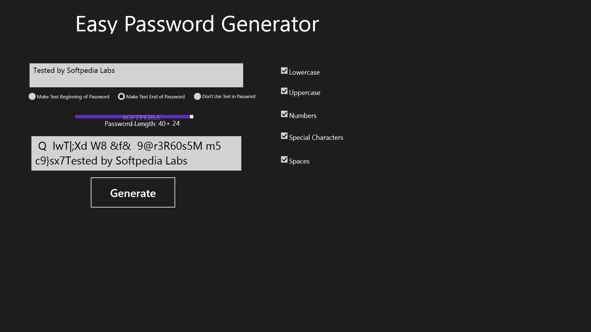 Easy Password Generator