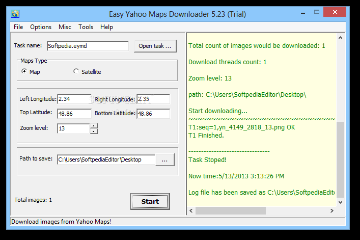 Easy Yahoo Maps Downloader