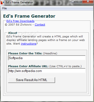Ed's Frame Generator
