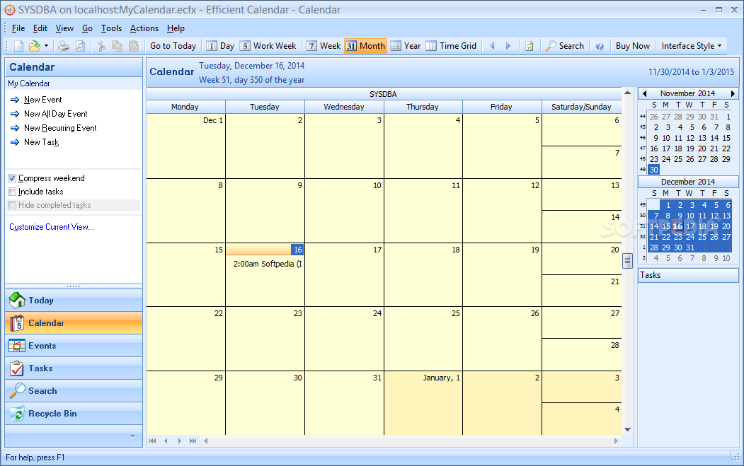 Efficient Calendar Network