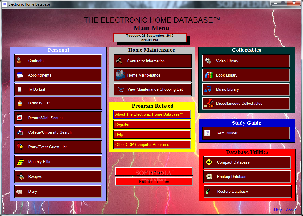 Electronic Home Database