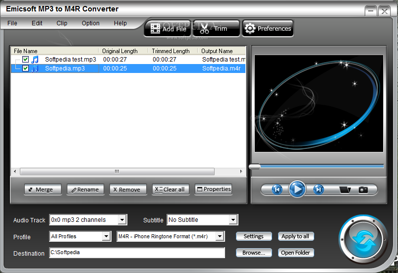 Emicsoft MP3 to M4R Converter