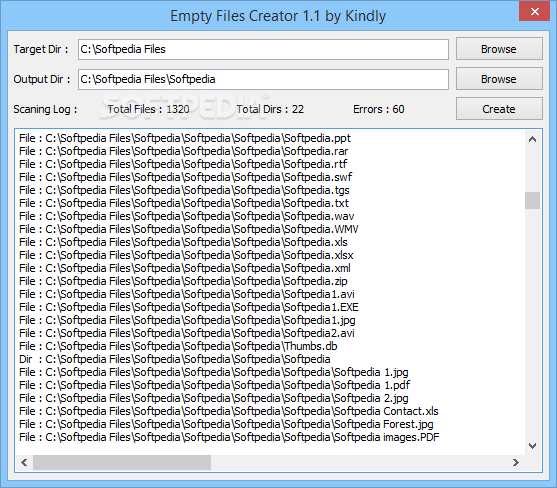 Empty Files Creator