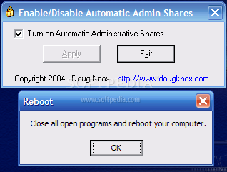 Enable/Disable Automatic Admin Shares