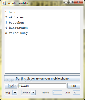 English German Dictionary - Lite