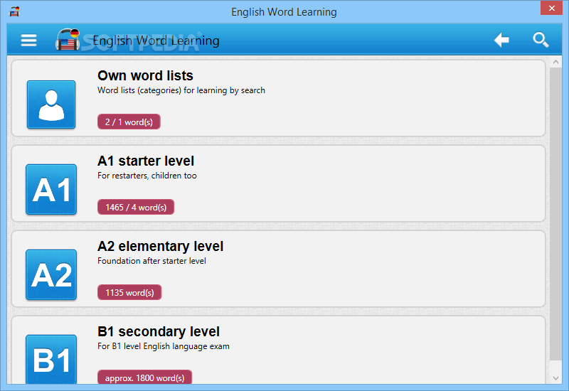 English Word Learning - German